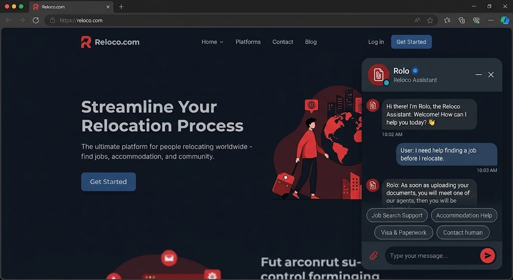 Reloco Intelligent Relocation Support & Inquiry Bot